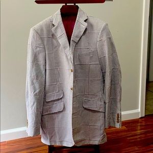 Lilly Pulitzer Men’s Seersucker Patchwork Blazer